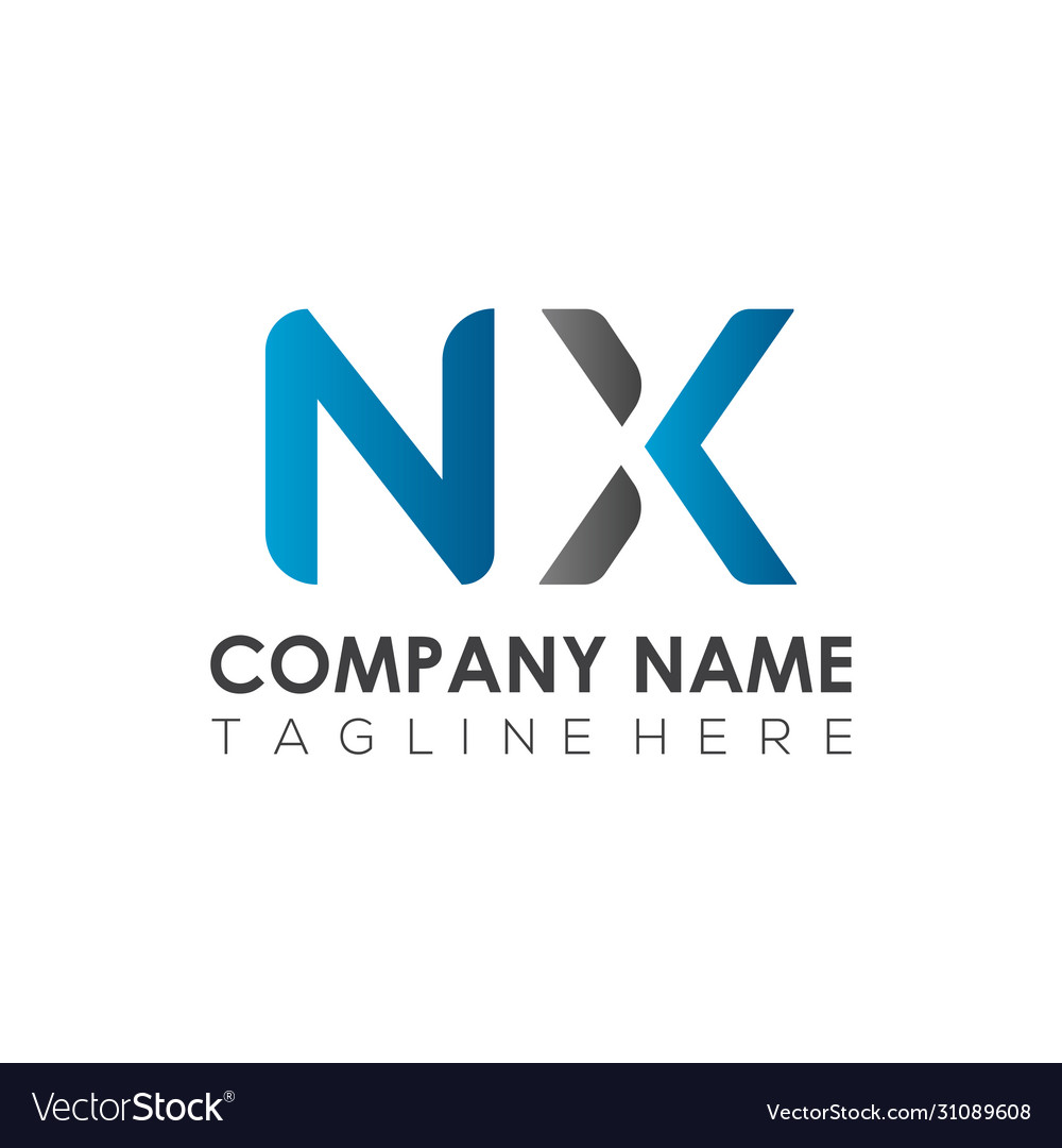 Initial letter nx logo design template creative