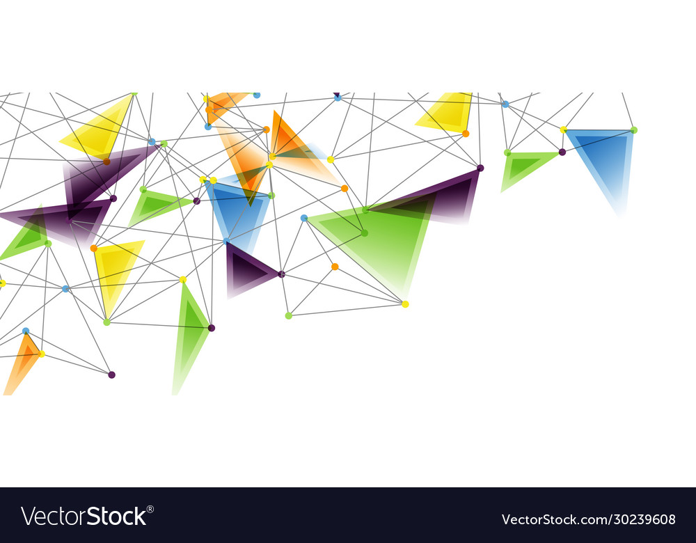 Line points connections triangular technology