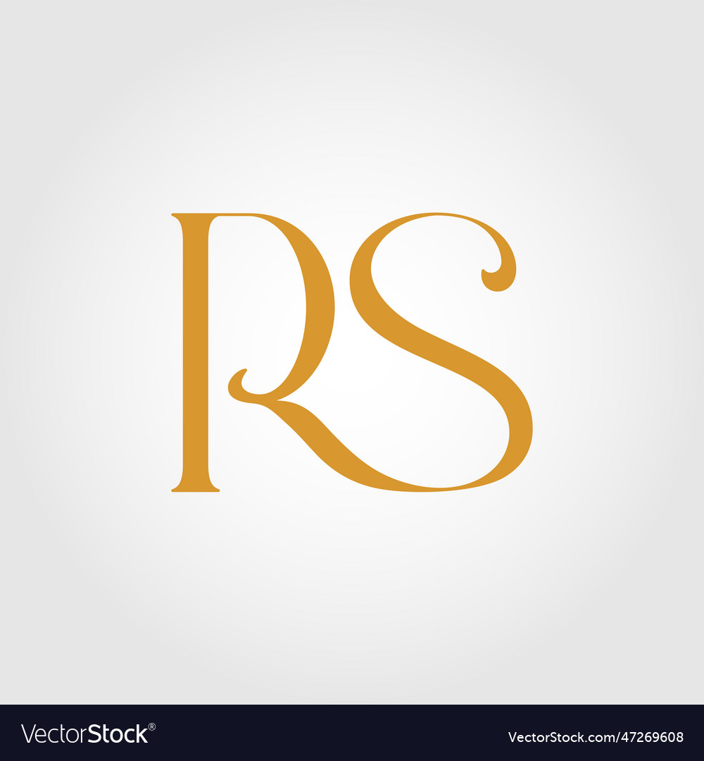 Luxury letter rs alphabet logo design template