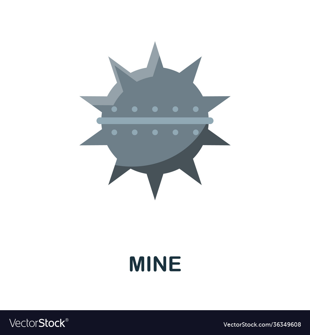 Mine flat icon color simple element from weapon
