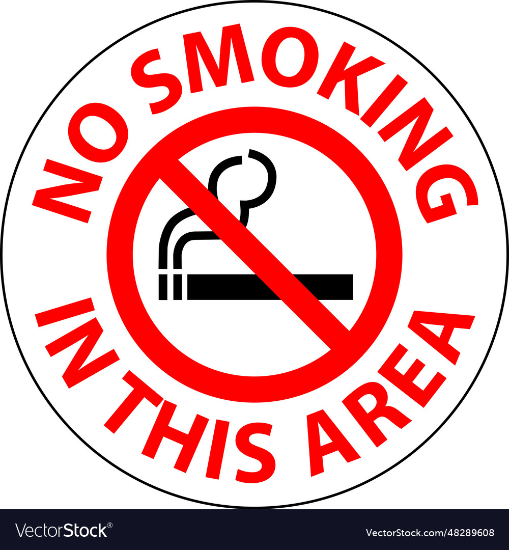No Smoking Sign - Bereich Einschränkung