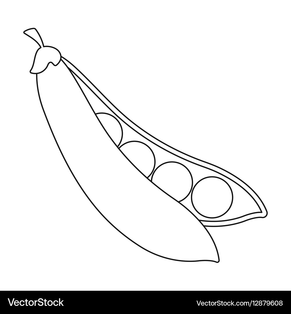 Peas icon outline Singe vegetables icon from the Vector Image