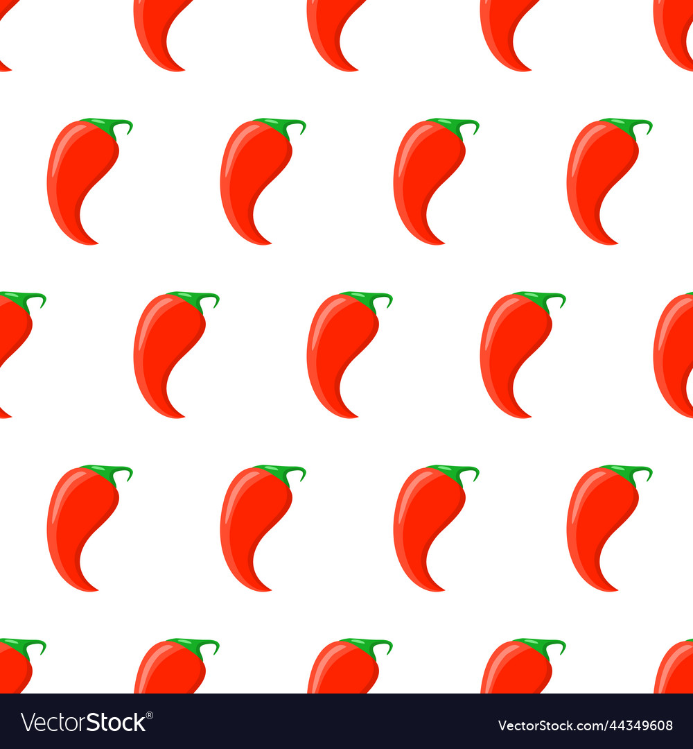 Red hot chili pepper on white background