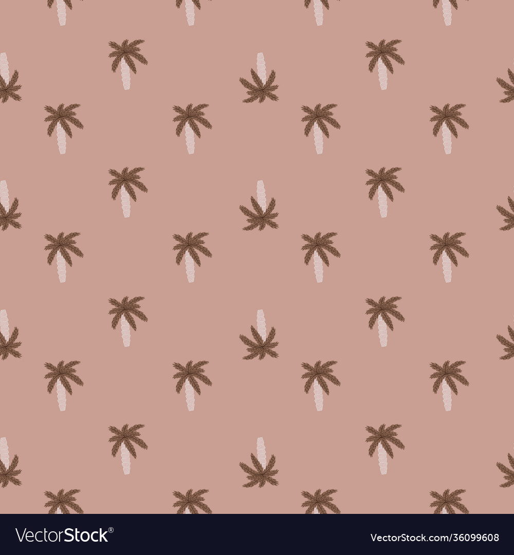 Seamless pattern with hawaii palm tree vector image Seamless pattern with hawaii palm tree