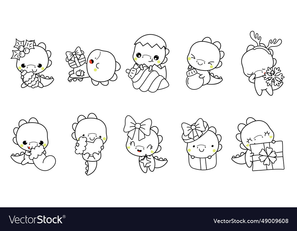 Premium Vector  Kawaii coloring page