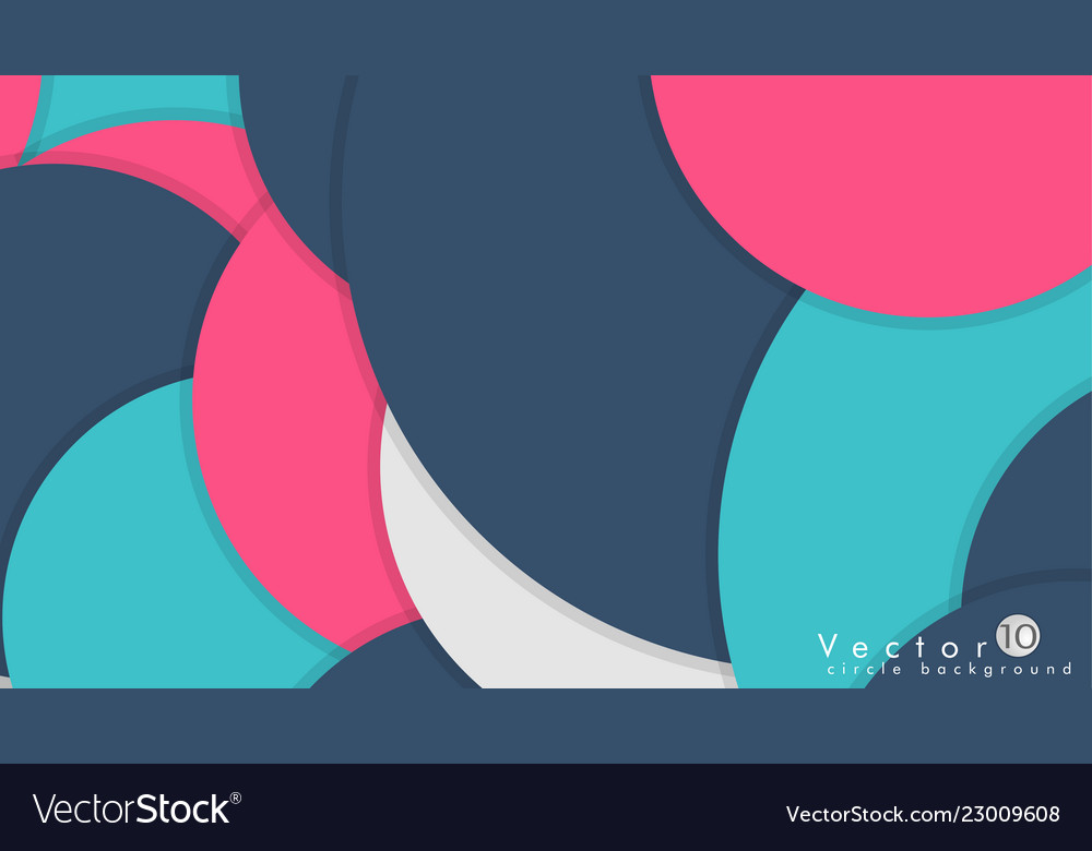 Simple and colorful circles background design vector image Simple and colorful circles background design