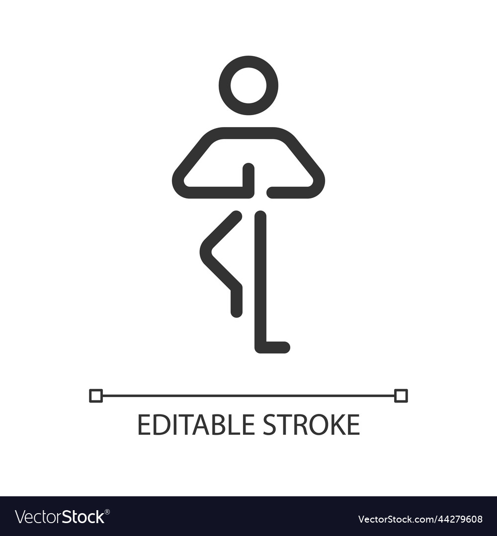 Tree pose pixel perfect linear ui icon