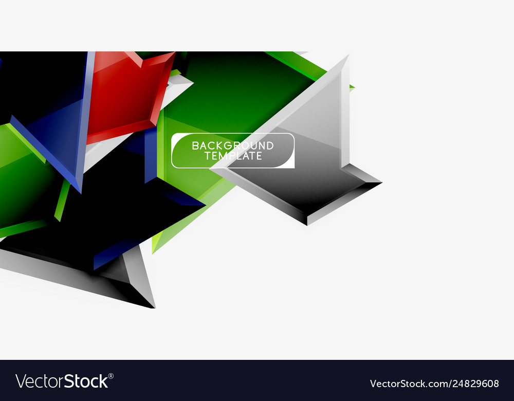 Triangular low poly background design vector image Triangular low poly background design