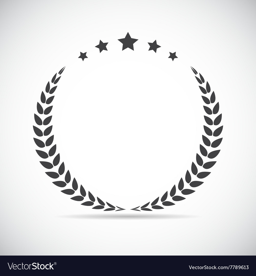 Abstract laurel design label