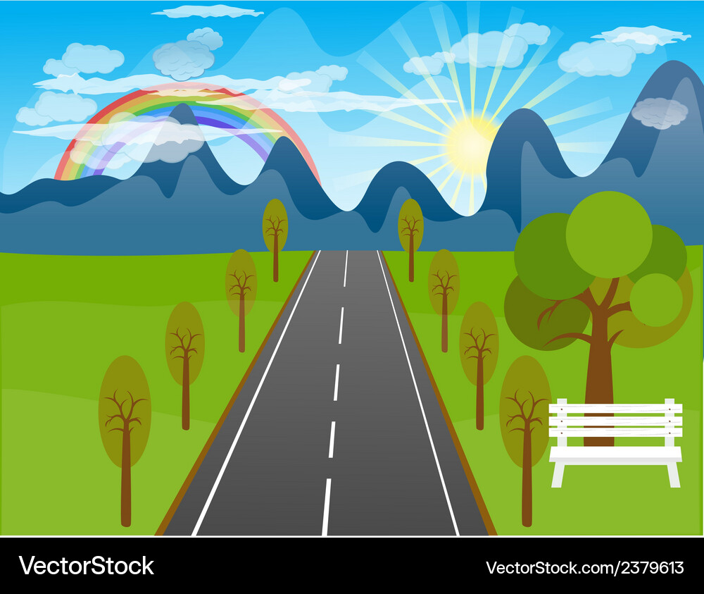 Beautiful landscape background Royalty Free Vector Image