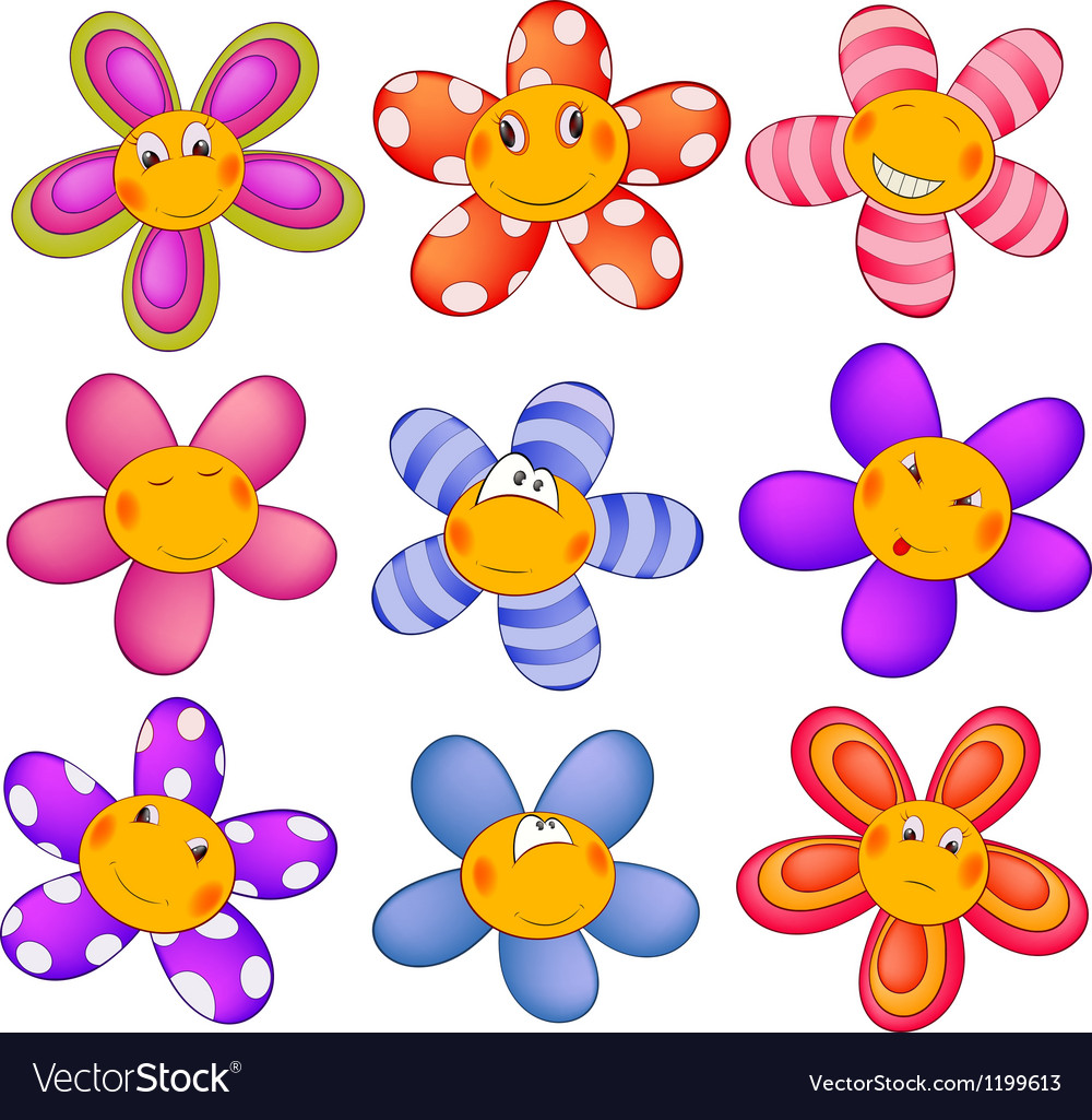 Cheerful small asterisks cartoon Royalty Free Vector Image