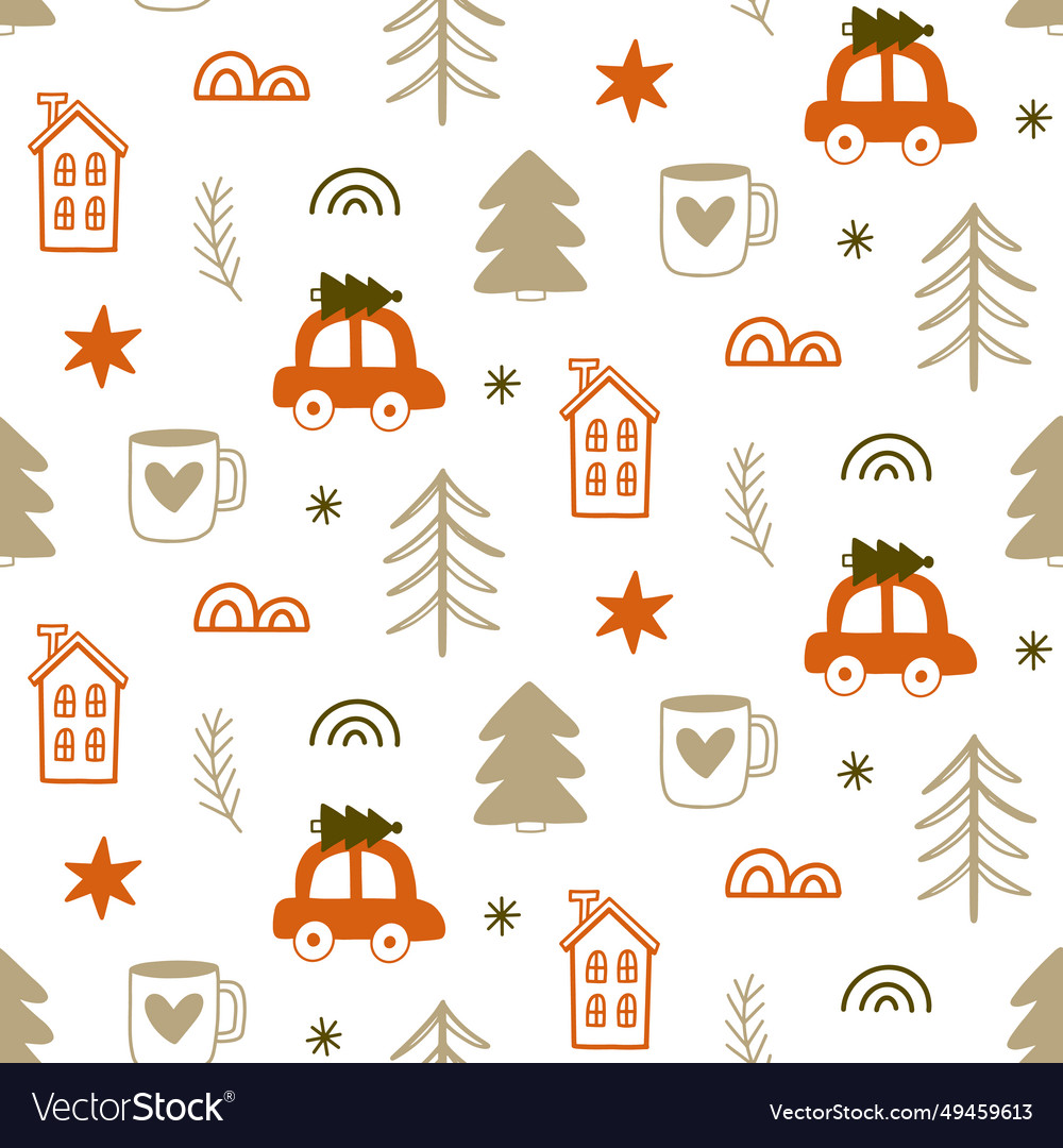 Christmas seamless pattern background