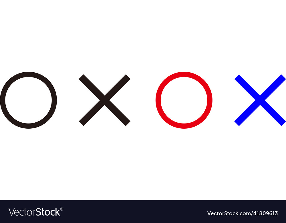 Circle and cross icon set