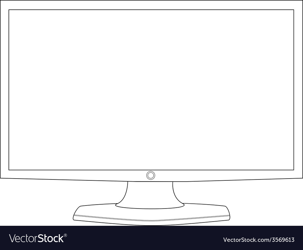 Computer Monitor Outline Icon