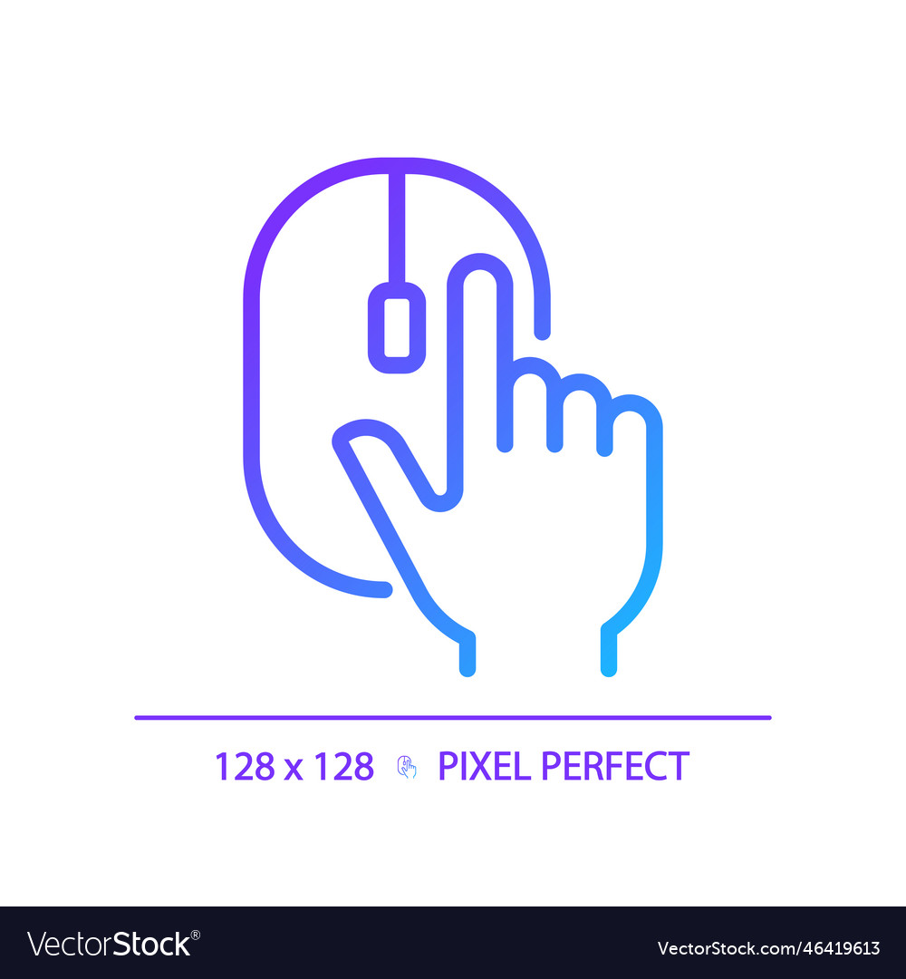 Hand with computer mouse pixel perfect gradient