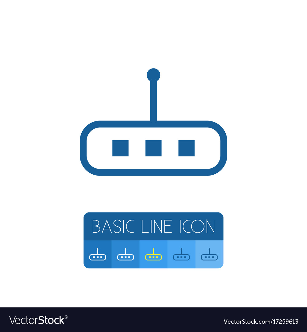Isolated wifi outline router element can