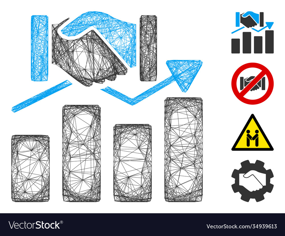Linear acquisition graph mesh vector image Linear acquisition graph mesh