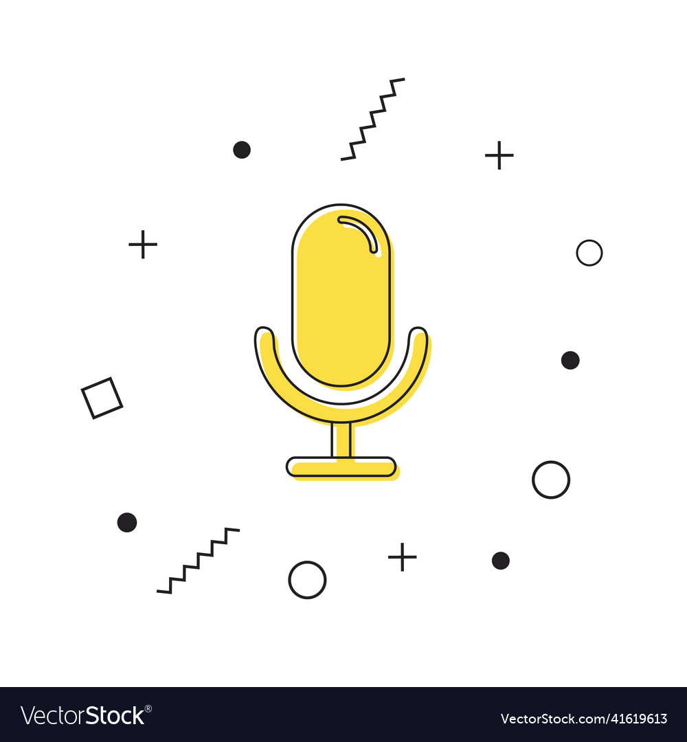 Microphone icon yellow