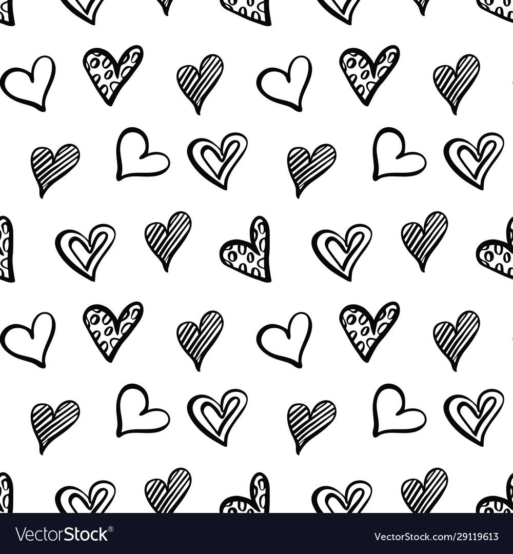 Seamless pattern with heart