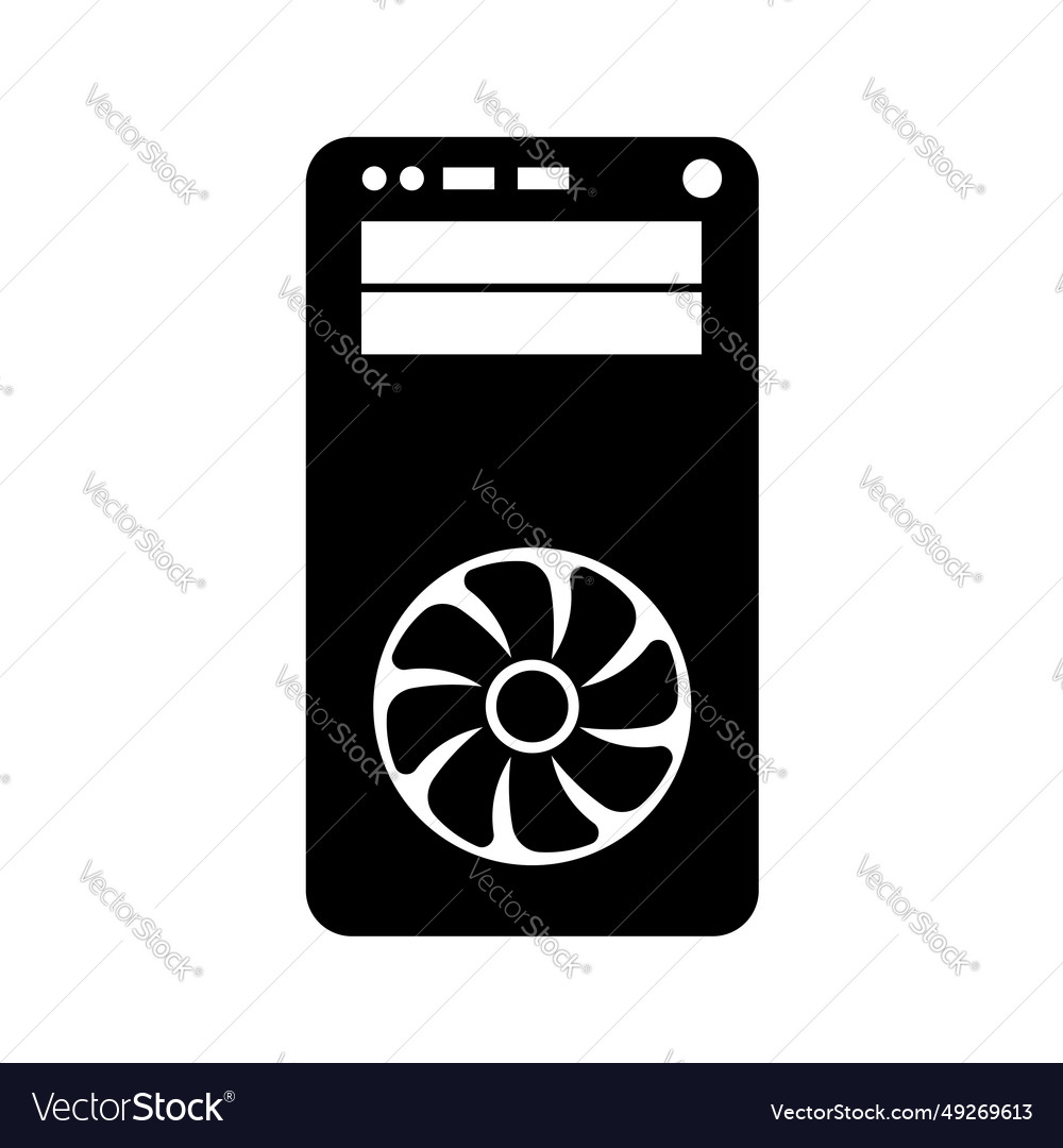 Simple of system unit or personal computer icon vector image Simple of system unit or personal computer icon