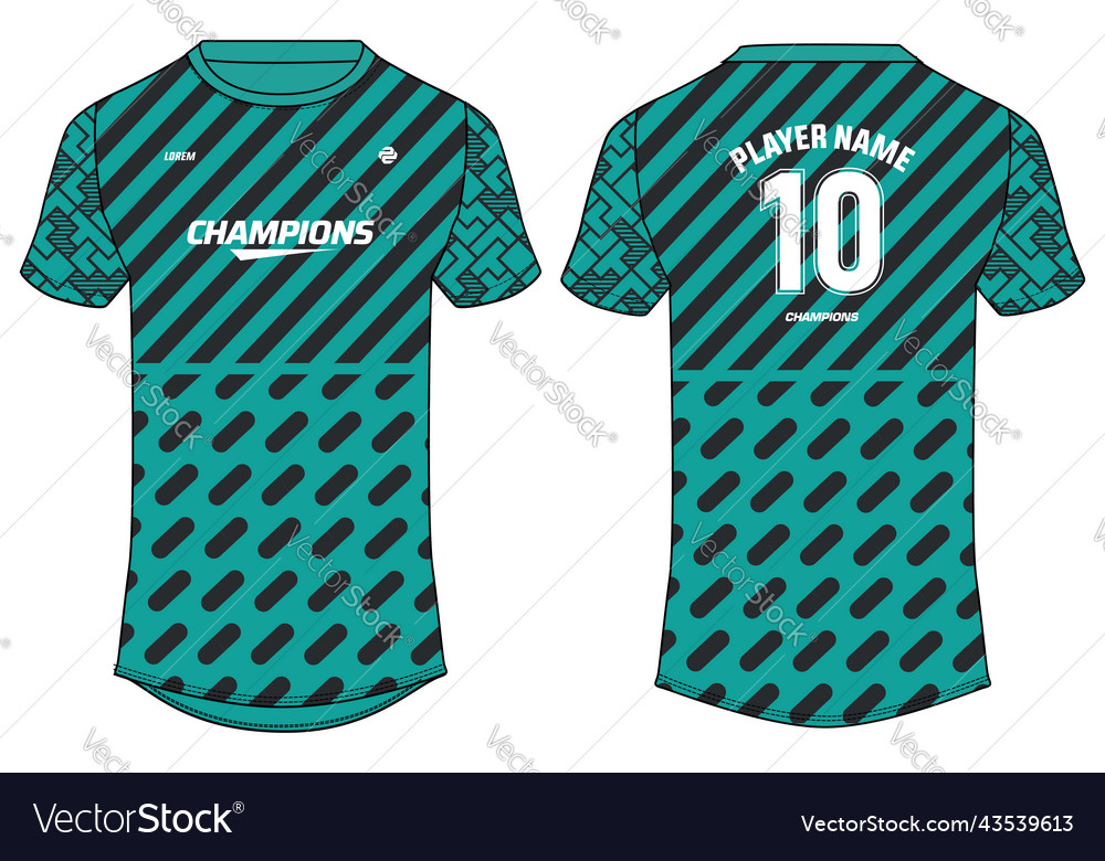 Sports Jersey T Shirt Design Flat Sketch Vector Image