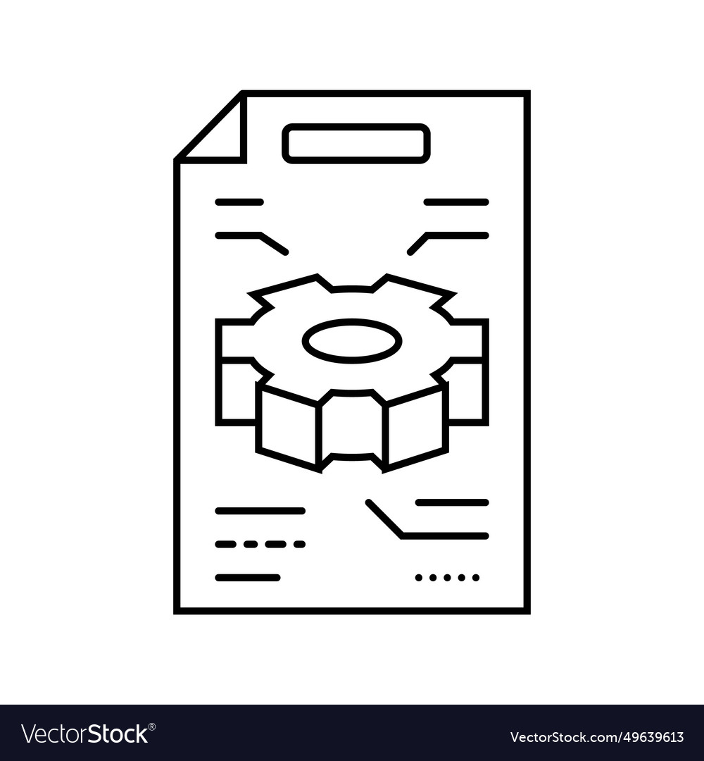Technical line icon Vector Image Technical line icon