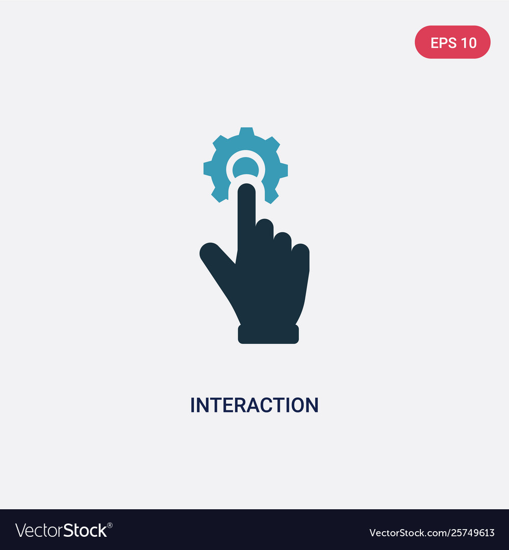 Two color interaction icon from technology vector image Two color interaction icon from technology