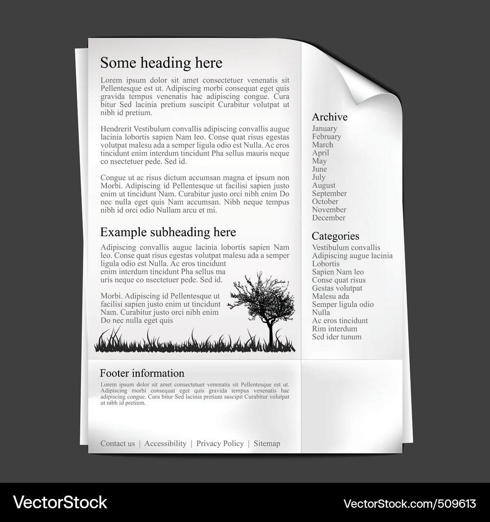Web template Royalty Free Vector Image - VectorStock