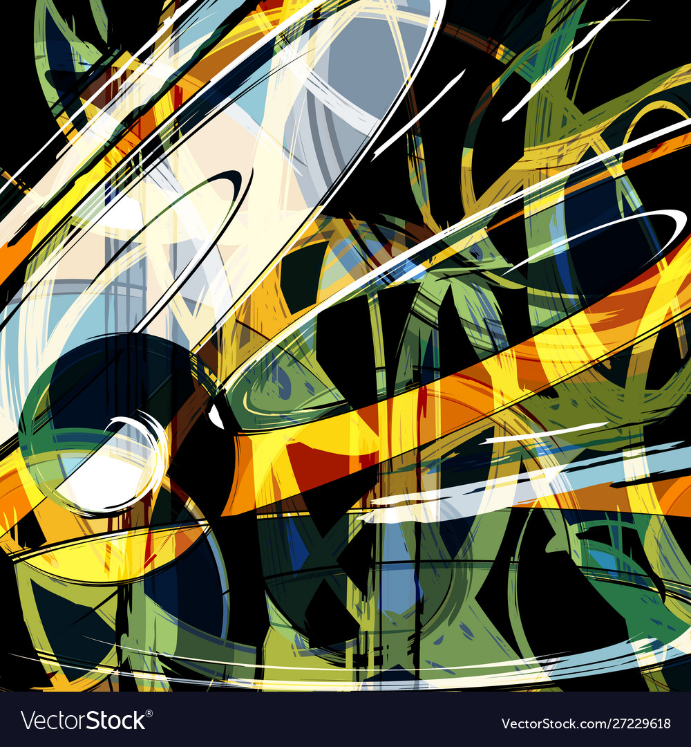 Abstract color pattern in graffiti style quality Vector Image Abstract color pattern in graffiti style quality