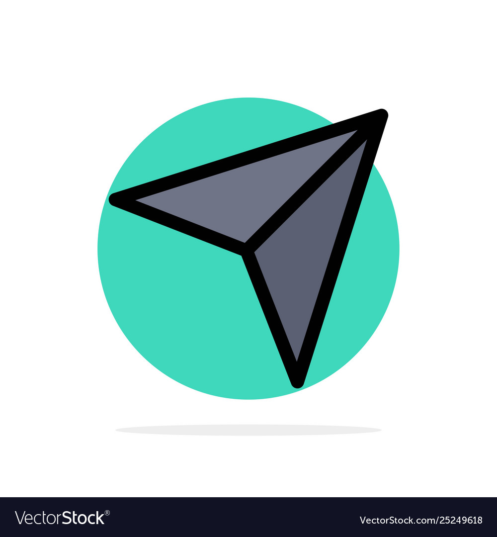 Arrow pointer up next abstract circle background