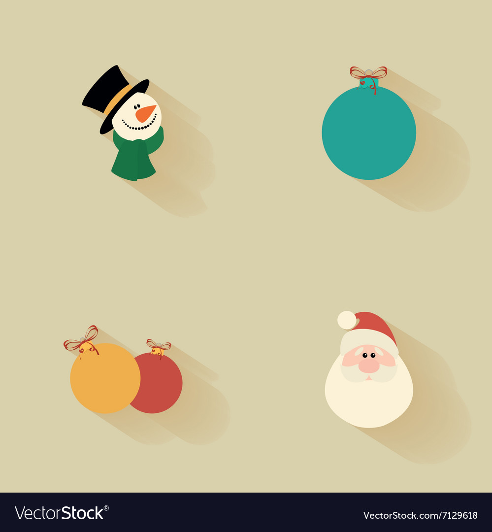 Cartoon christmas objects