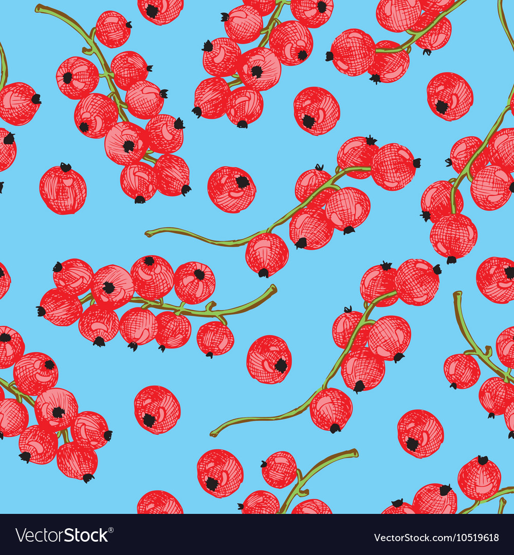 Colored currant seamless pattern