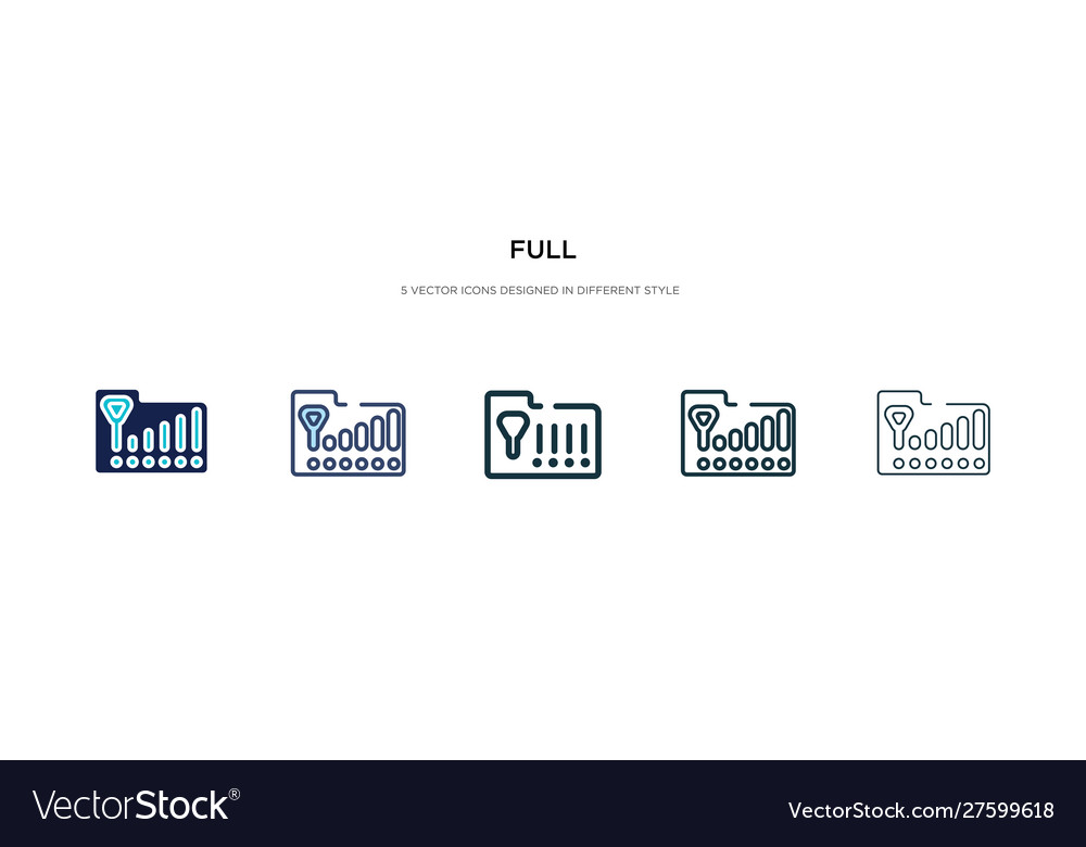 Full icon in different style two colored vector image Full icon in different style two colored