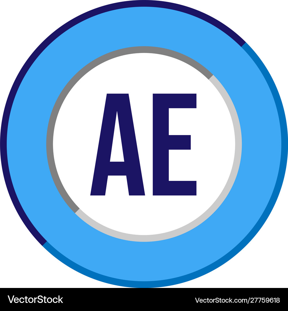 Initial letter logo ae template design Royalty Free Vector