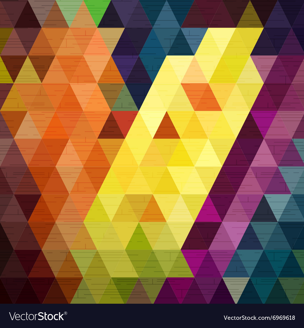 Line move on colorful triangle background fabric t