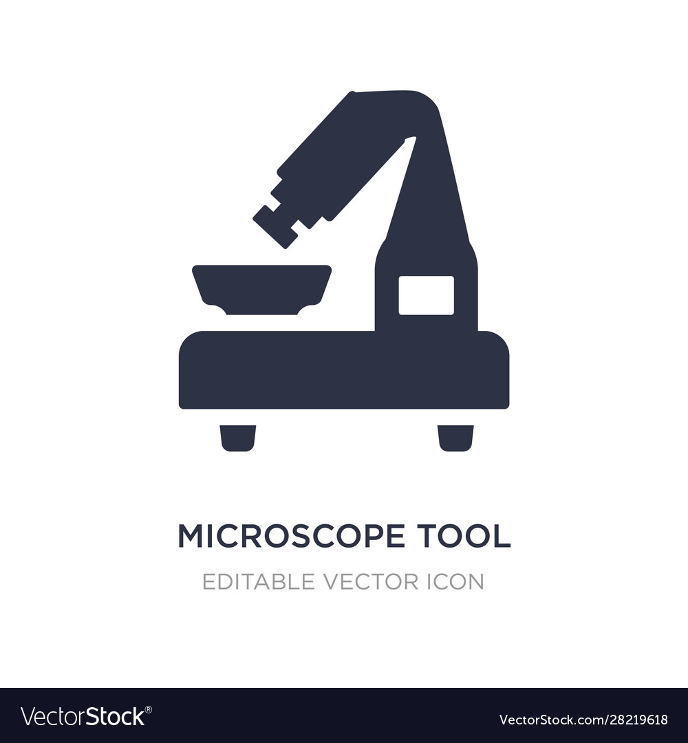 Mikroskop-Tool-Symbol auf weißem Hintergrund einfach