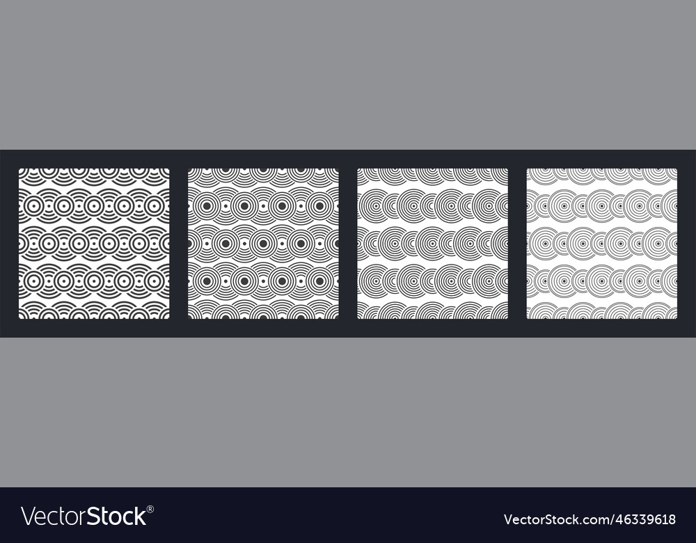 Seamless pattern collection set vector image Seamless pattern collection set