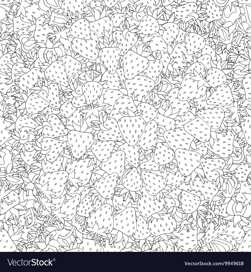 Seamless wallpaper of strawberry fruit Royalty Free Vector