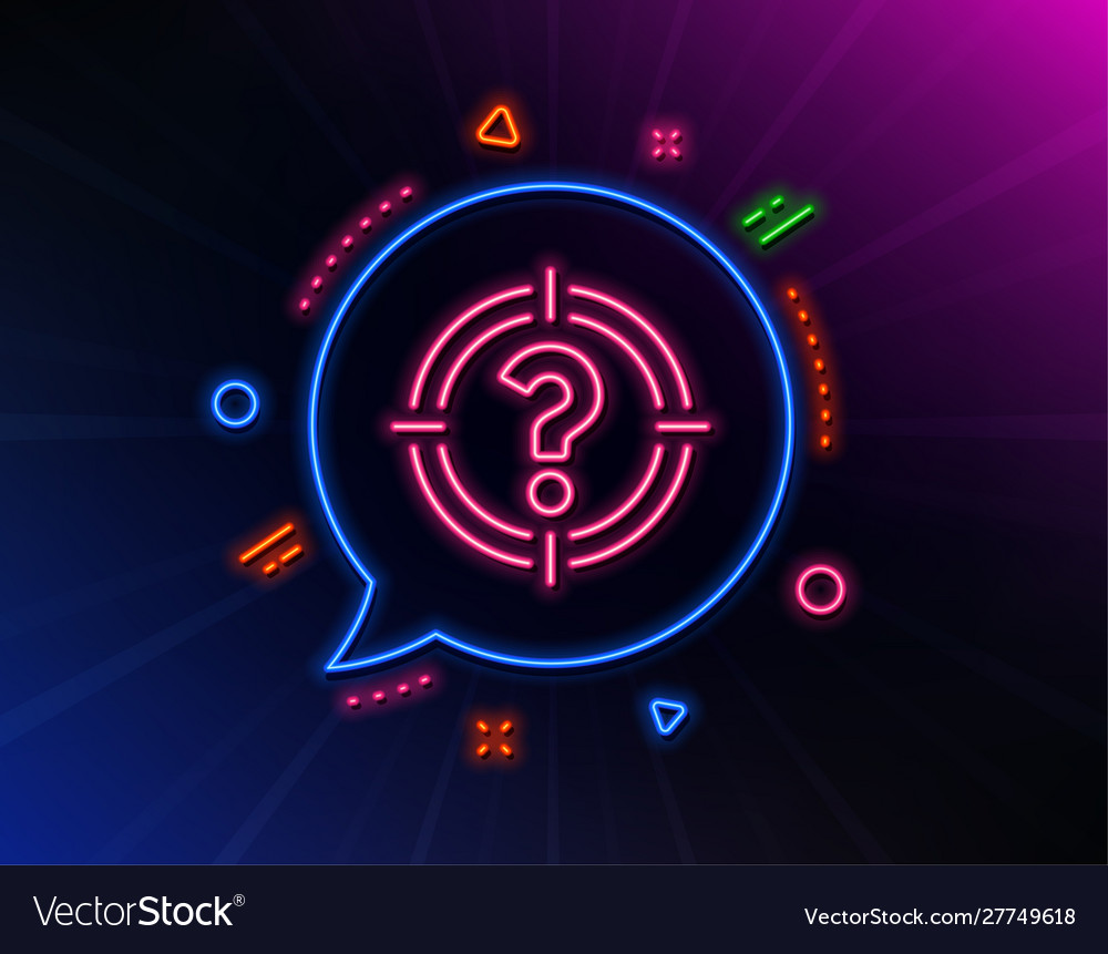 Target with question mark line icon