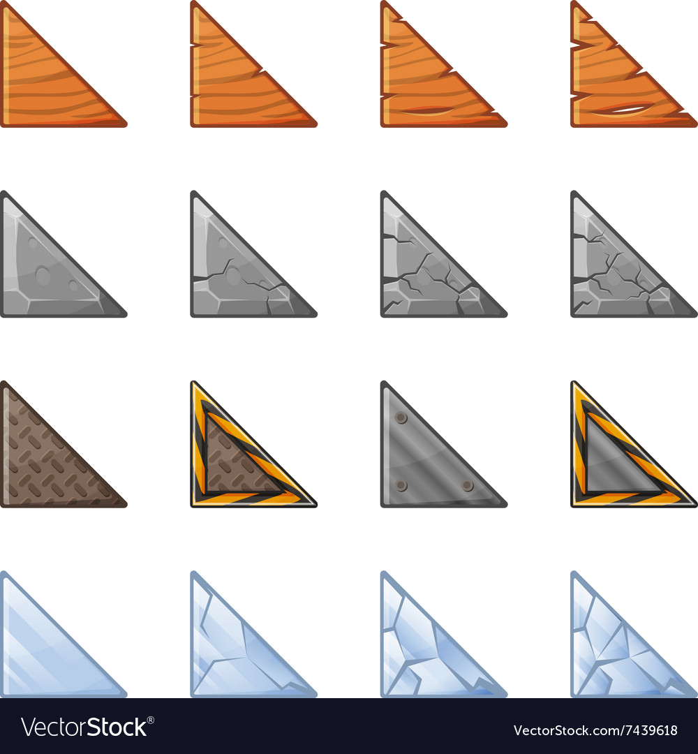 Triangular blocks for physics game 1