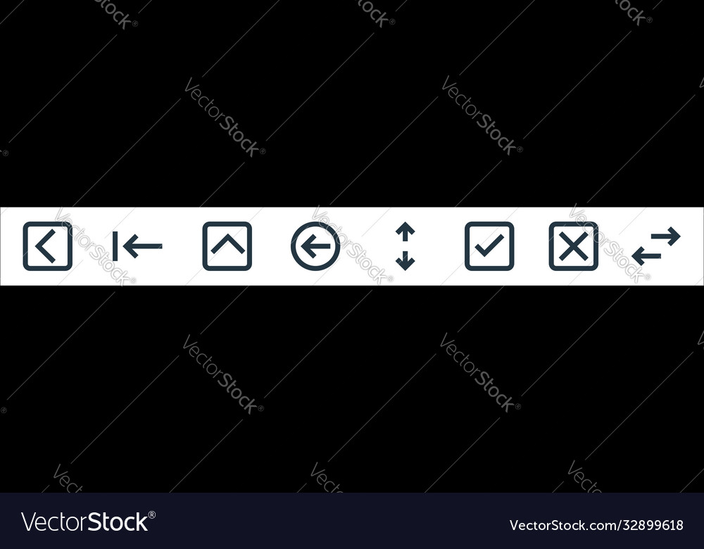Ui line icons linear set quality