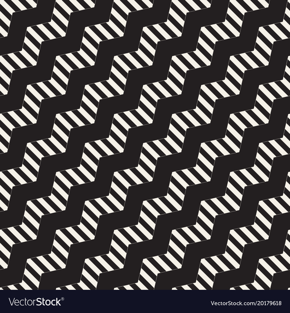 Zigzag Line Pattern - Monochrome