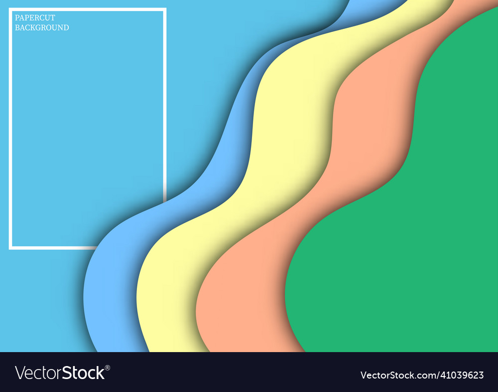 Abstract background graphics style papercut
