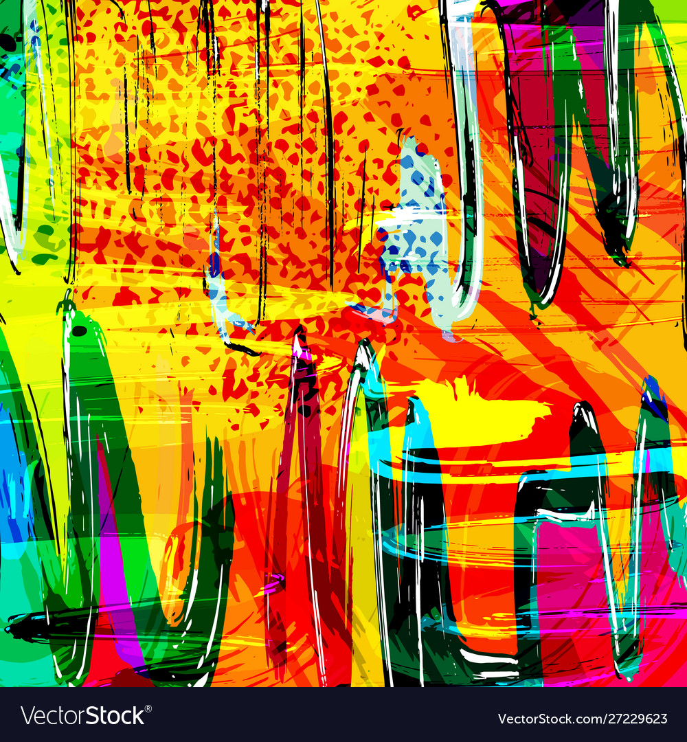 Abstract color pattern in graffiti style quality vector image Abstract color pattern in graffiti style quality