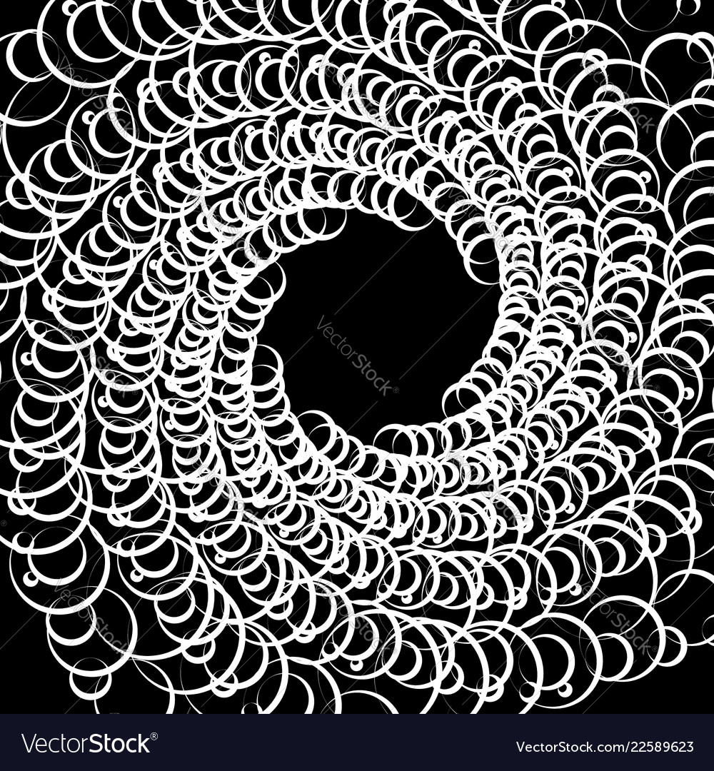 Abstract spirally monochrome element