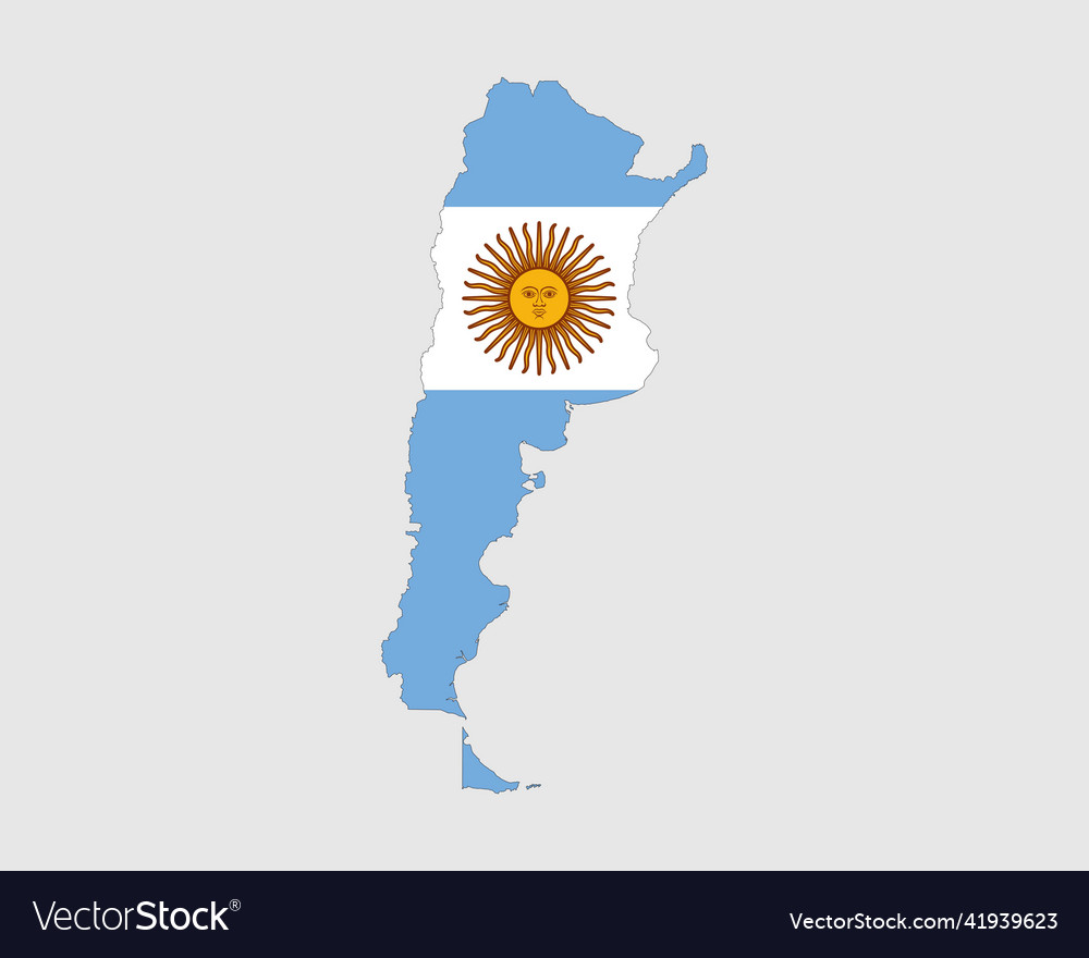 Argentinian map flag argentina with banner Vector Image