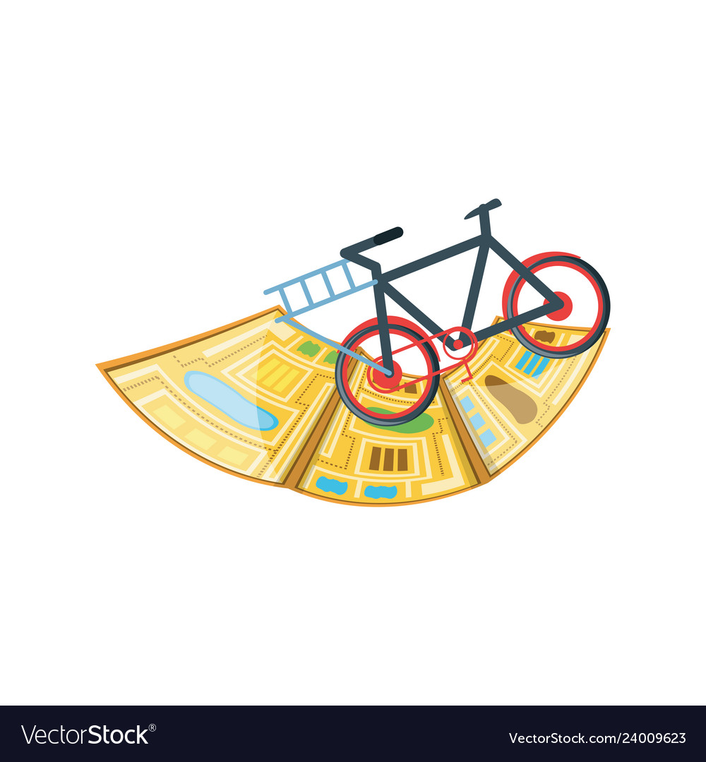 Bicycle for logistic service with map guide