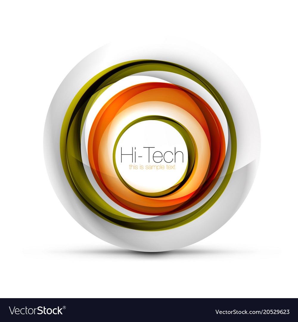 Digital techno sphere web banner button or icon