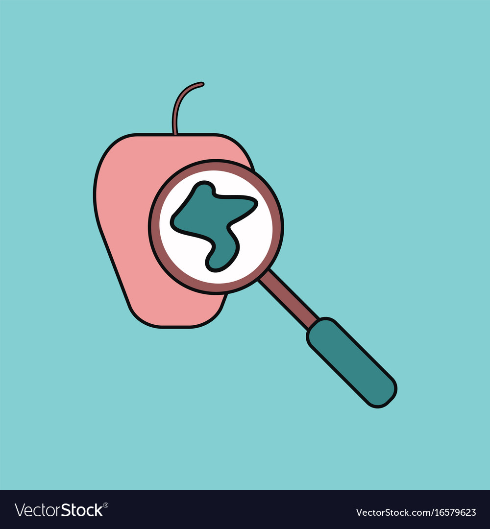 Flat icon design collection laboratory magnifier