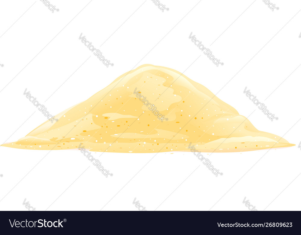 Heap Sand In Front View Isolated Royalty Free Vector Image